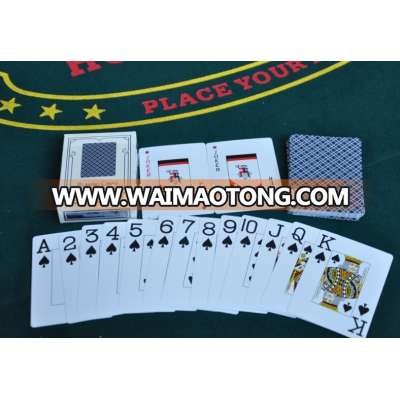 High Quality 100% PVC Plastic Playing Card, Washable 100% Plastic Playing Poker Cards