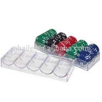 100pcs Acrylic poker chip tray, Casino transparent chip tray