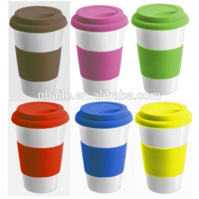 Porcelain Coffee Mug With Silicone Lid