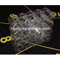 100pcs Acrylic 40mm-45mm poker chip tray with lid, transparent chip tray